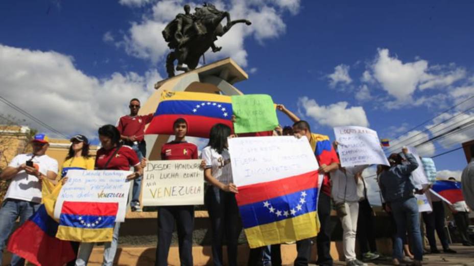 Venezolanos en Honduras protestan contra el Gobierno de Nicolás Maduro