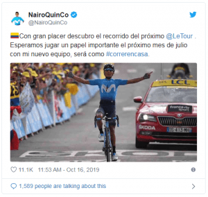 Nairo Quintana twitter