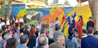 Sayegh inauguró el primer mural ecológico de Venezuela