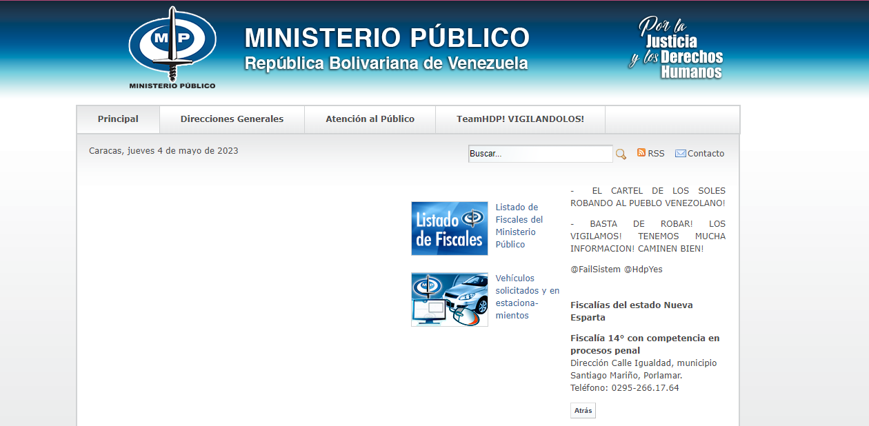 Hackers atacaron el sitio web del Ministerio Público