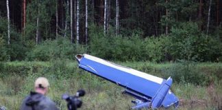 Avión que se estrelló en la aldea de Rusia, Kuzhenkino, región de Tver, donde viajaba el jefe de los Wagner Yevgeny Prigozhin