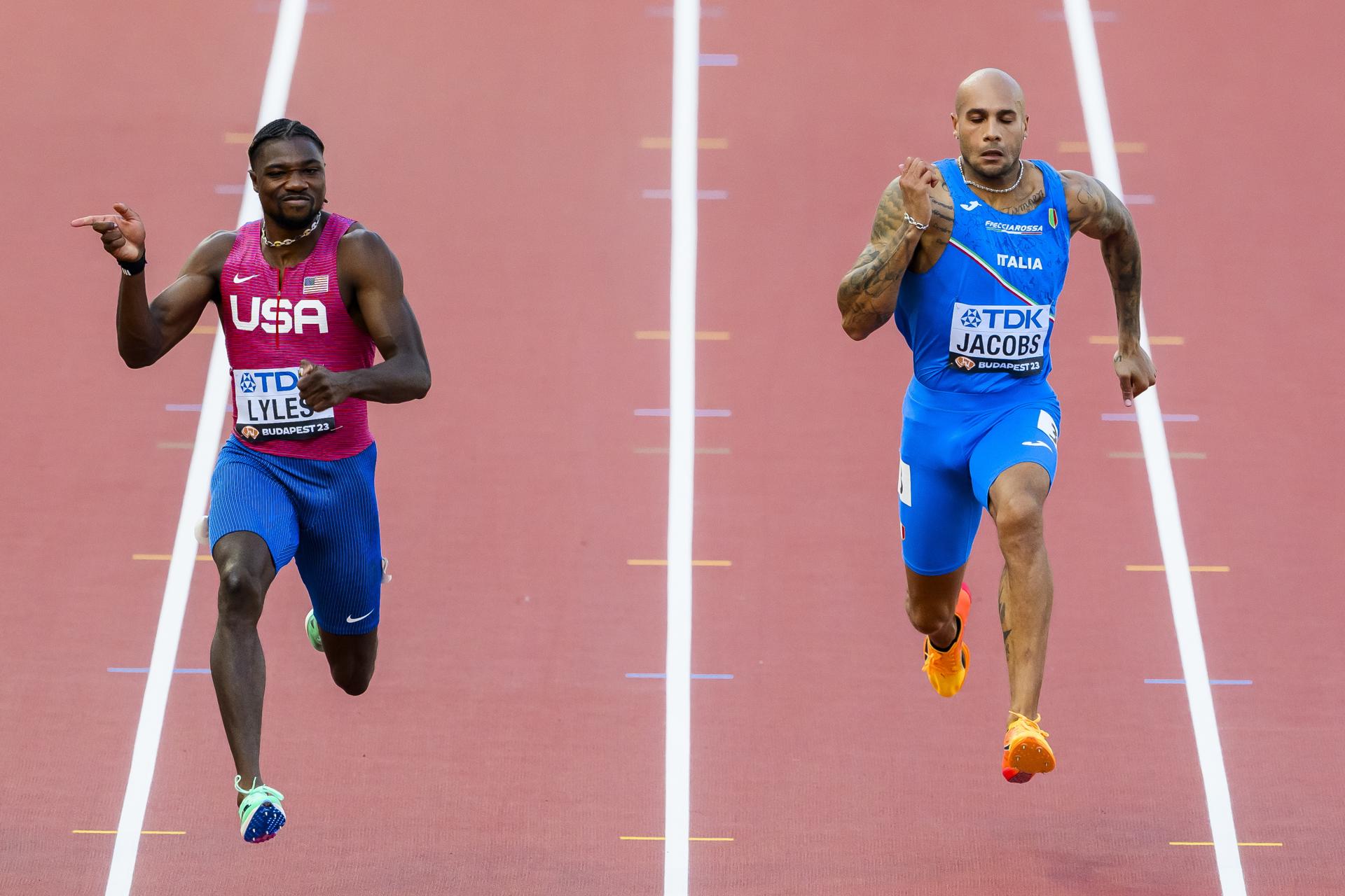 Sorpresa en el Mundial de Budapest: Fred Kerley y Marcell Jacobs eliminados en semifinales de los 100 metros