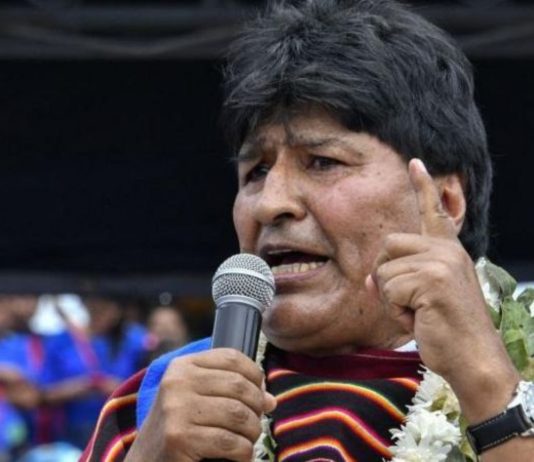 Morales candidato Evo Morales, expresidente de Bolivia.