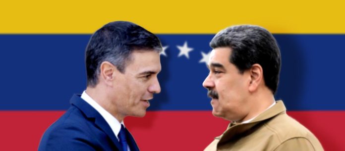 Pedro Sánchez y Nicolás Maduro