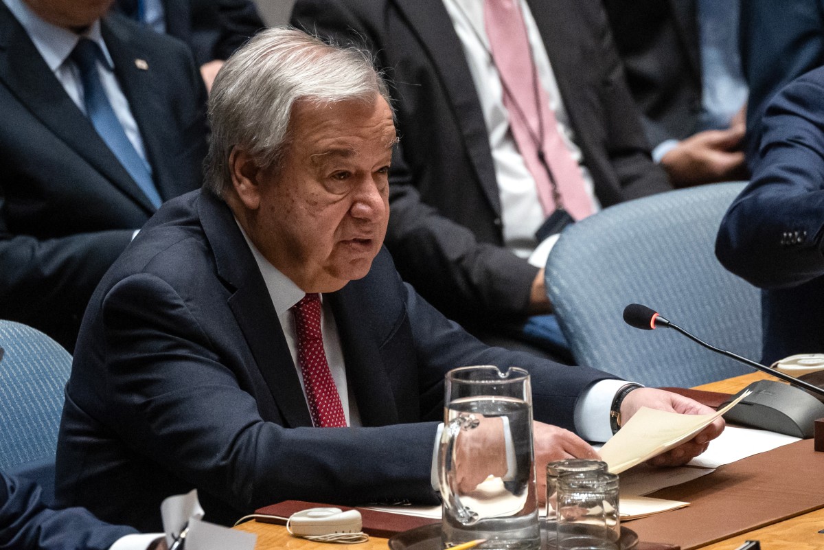 South Korean Foreign Minister Cho Tae-yul speaks during a UN Security Council meeting on the impacts of cyber threats on international peace and security