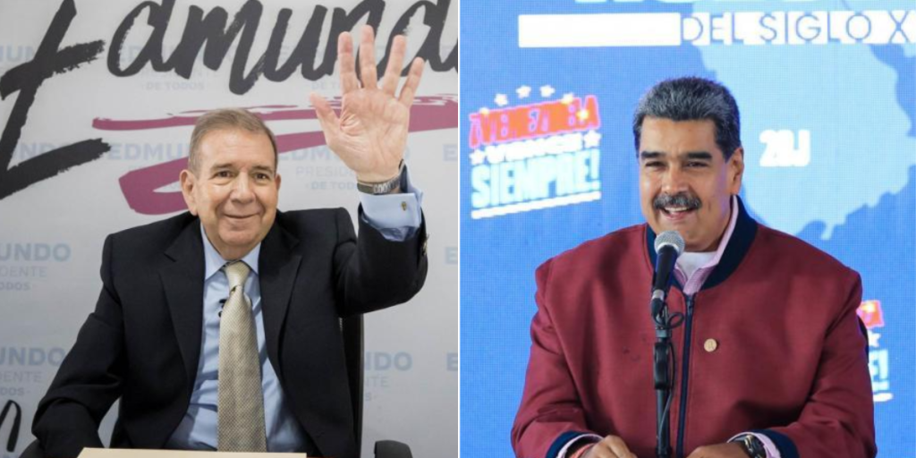 Edmundo González y Nicolás Maduro