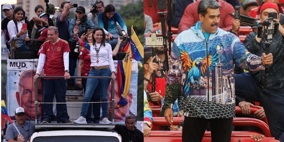 ¿Quién convocó más gente?: Así fue el primer mano a mano en las calles entre Maduro y la oposición liderada por Machado