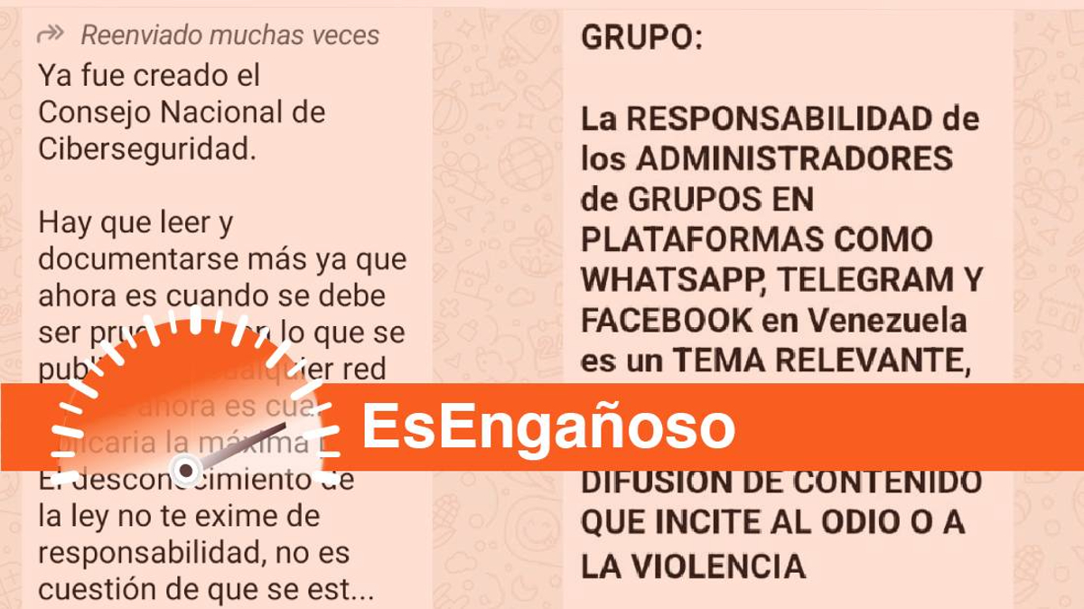 ¿La creación del Consejo Nacional de Ciberseguridad implica un cambio en el estatus legal de administradores y grupos de chats?