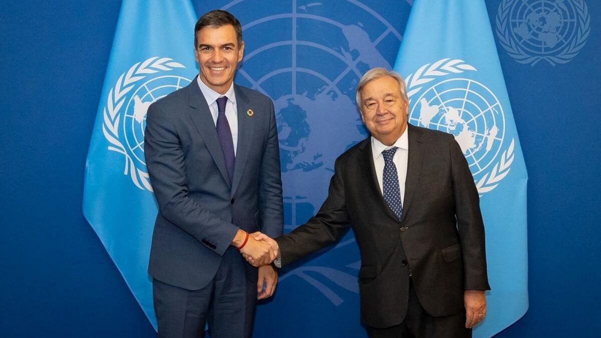 Pedro Sánchez y António Guterres analizaron la situación en Venezuela