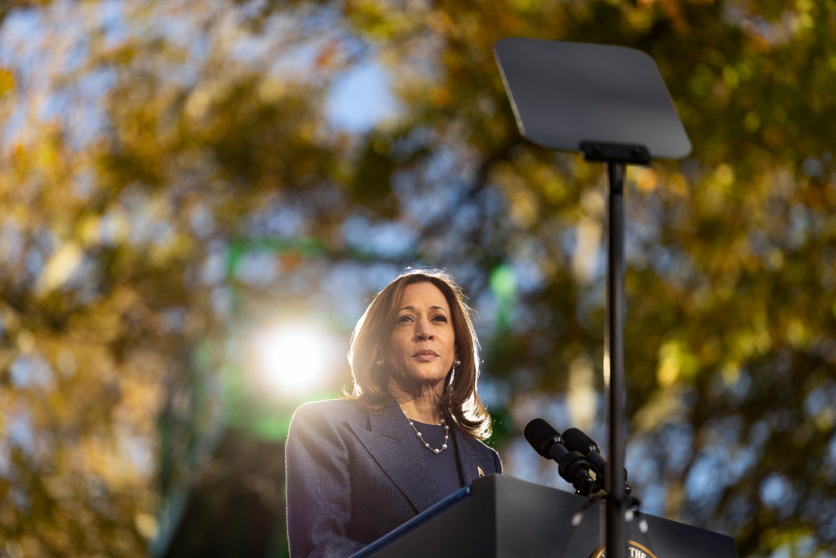 Democratic presidential nominee Vice President Kamala Harris holds campaign event