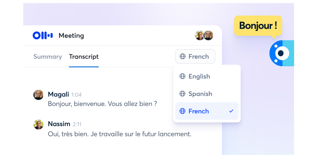 Bonjour! ¡Hola! Otter.ai amplía su asistente para reuniones con IA con la inclusión del francés y el español