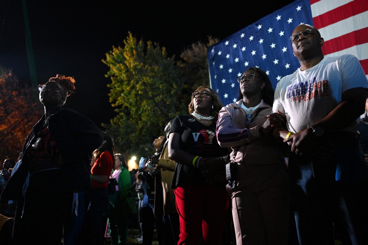 Democratic Presidential Nominee Vice President Kamala Harris Holds Election Night Event At Howard University