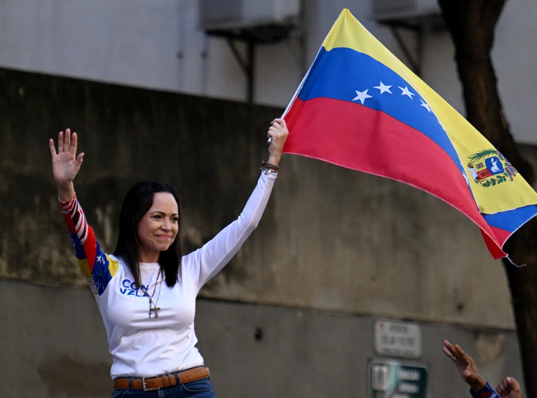 María Corina Machado protestar