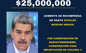 Recompensa por Maduro es cuatro veces mayor que la ofrecida por Pablo Escobar en su momento