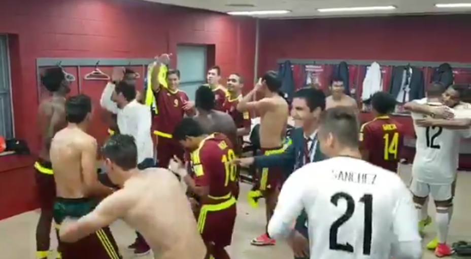 Así celebró Venezuela la victoria ante Uruguay