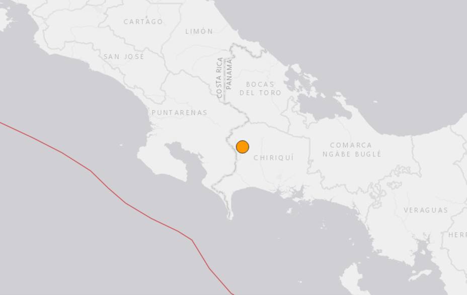 Se registró un sismo de 6,1 cerca de la frontera entre Panamá y Costa Rica