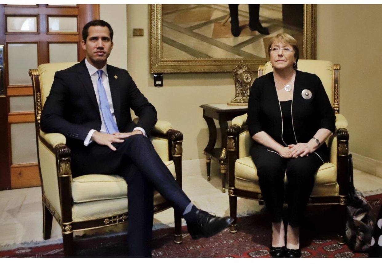 Reunión Bachelet y Guaidó