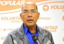 El coordinador regional de Trabajadores de Voluntad Popular Zulia, Jorge Bocourt