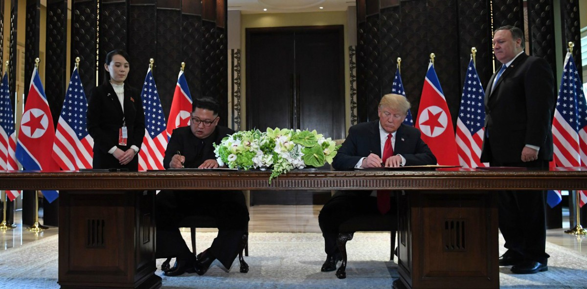 Donald Trump y Kim Jong afp