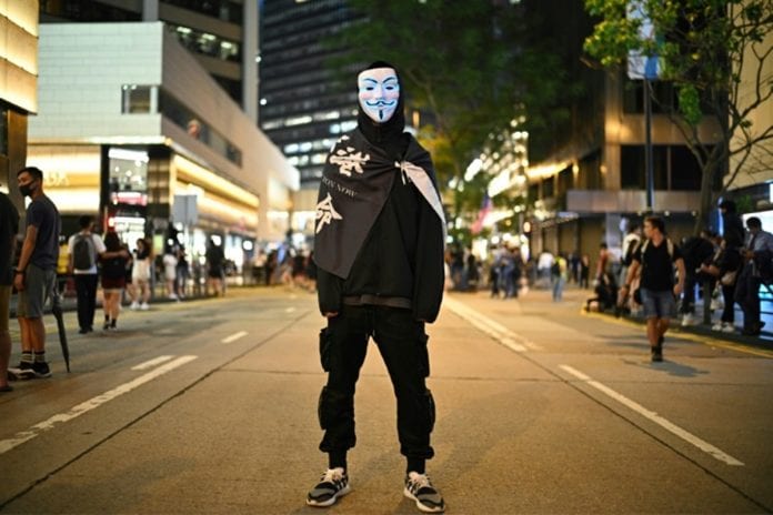 manifestantes de Hong Kong