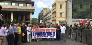 Protesta de jubilados del CNE