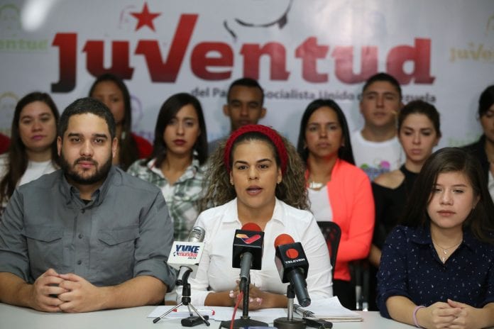 Rodbexa Poleo, primera secretaria General de la Juventud del Partido Socialista Unido de Venezuela
