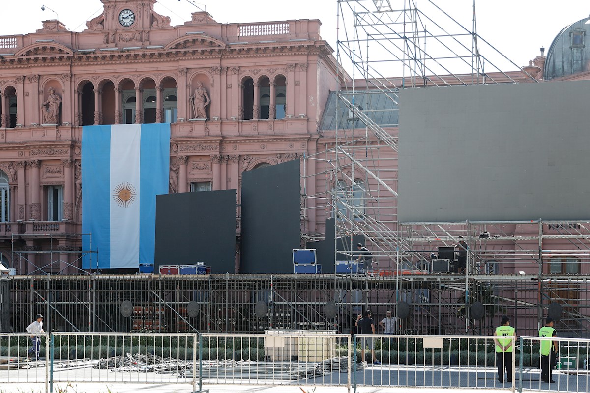 [FOTOS] Los preparativos para la investidura de Alberto Fernández