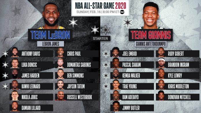 Lebron James Giannis Antetokounmpo All Stars Game 2020