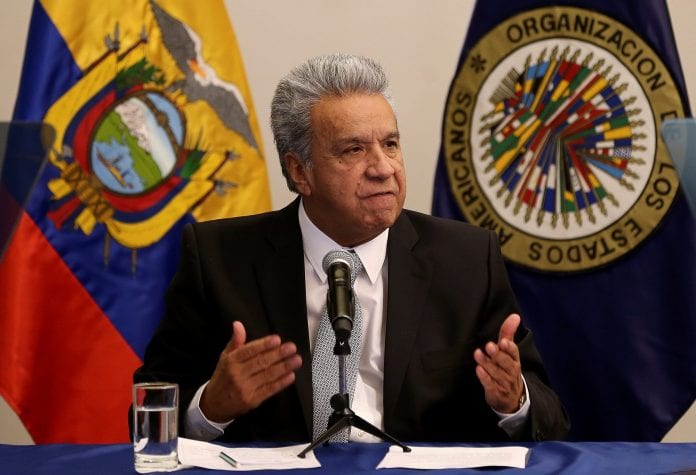 Ley Lenín Moreno rechazó el recibimiento violento que tuvo Guaidó en Maiquetía