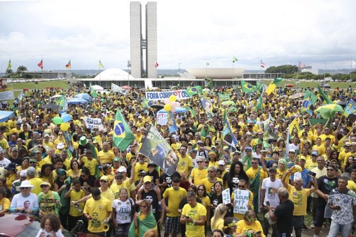 Manifestación pro Bolsonaro en Brasilia