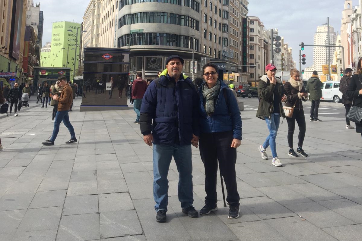 Nelson Parra viajó a España con su esposa para visitar a su hijo