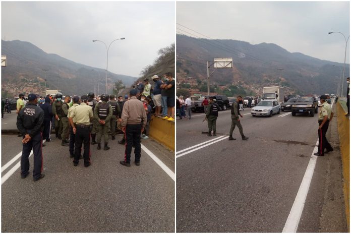 Protesta de conductores en la Petare Guarenas
