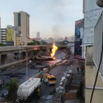 gandola incendiada en Bello Monte