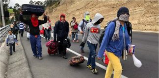 migrantes venezolanos-a Ecuador