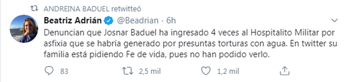 Hijo de Raúl Isaías Baduel