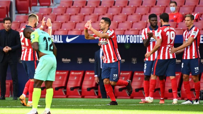 El Atlético se entrena con sólo seis jugadores del primer equipo