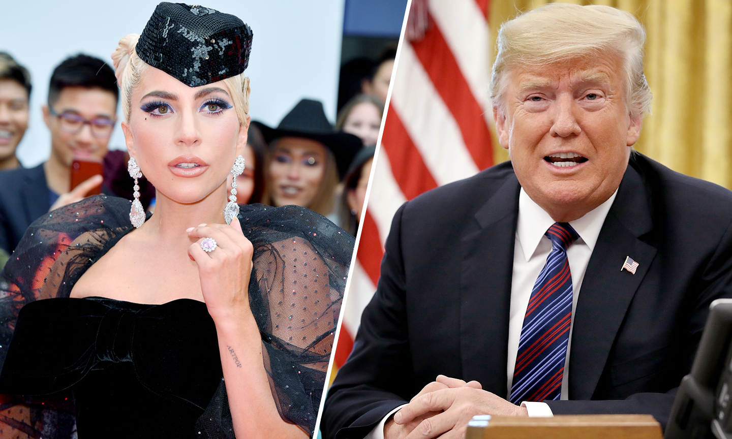 Lady Gaga y Donald Trump