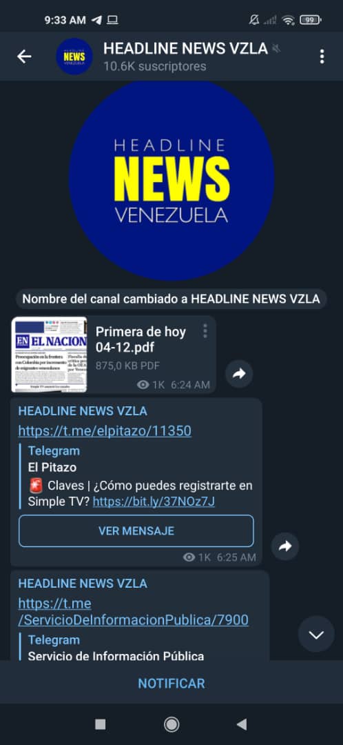El Nacional Telegram