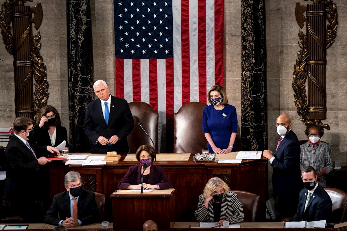 Congreso de EE UU certificó oficialmente la victoria electoral de Joe Biden