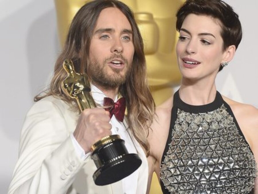 Anne Hathaway y Jared Leto WeWork