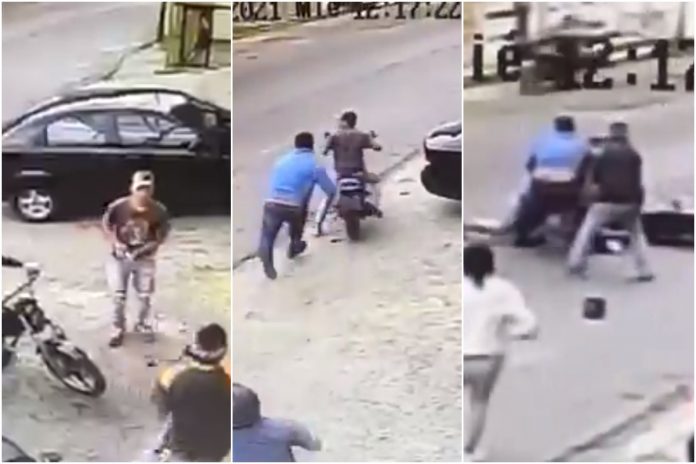 Capturaron y golpearon a sujeto que intentó robar una moto en El Junquito