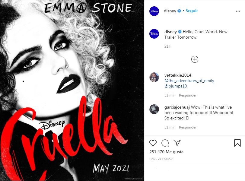 Emma Stone como Cruella de Vil