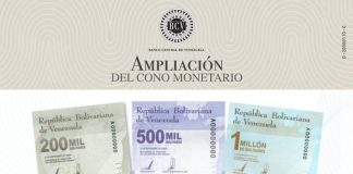 El Banco Central de Venezuela amplió cono monetario