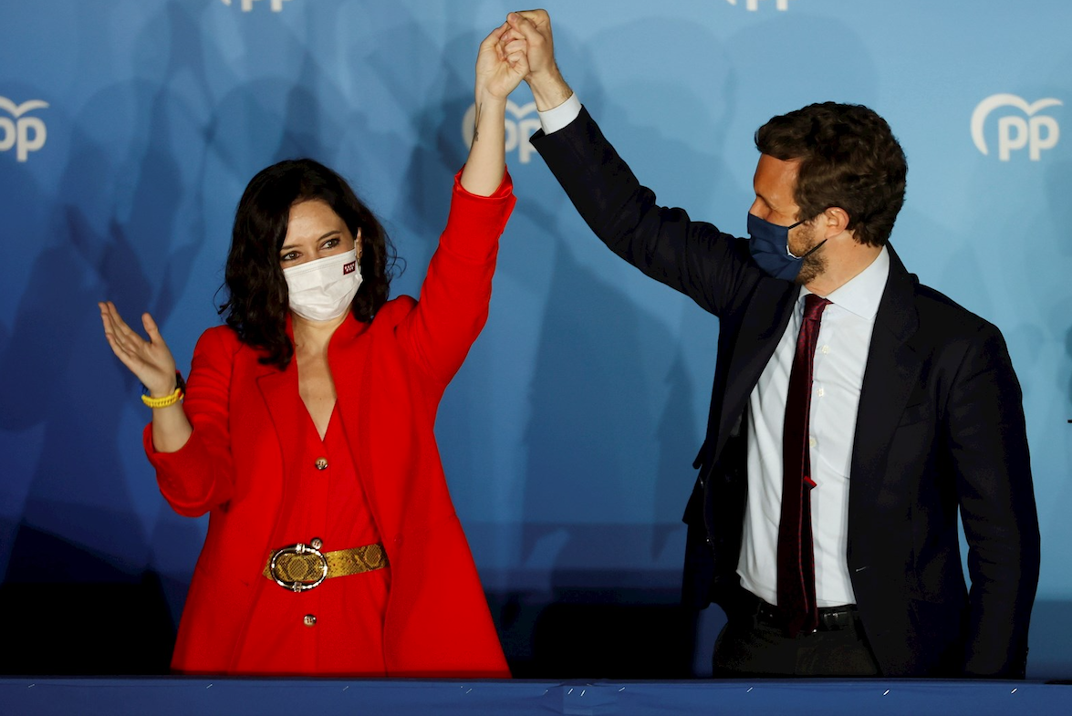 El Partido Popular arrasa en la ciudad de Madrid y Ayuso celebra que "la libertad triunfó"
