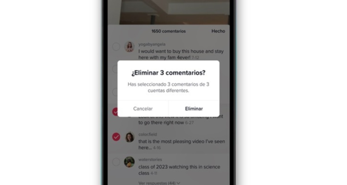TikTok permite denunciar o bloquear hasta 100 comentarios y cuentas a la vez