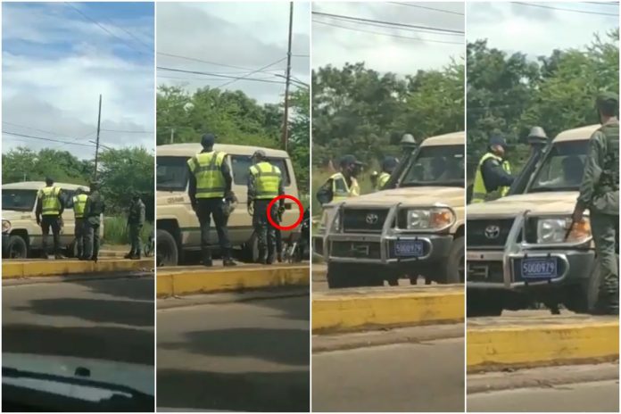 La discusión entre militares y policías en Puerto Ayacucho