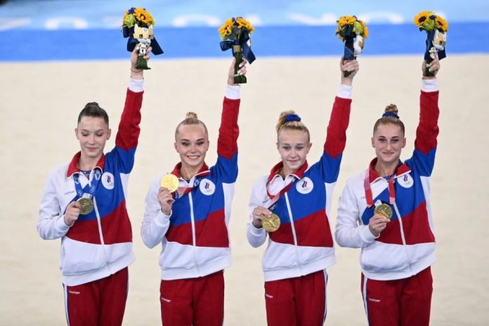 Equipo ruso de gimnasia medalla de oro
