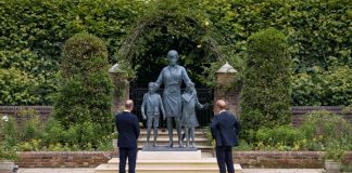 Harry y William estatua Lady Di
