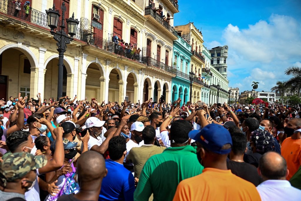 Protesta contra el régimen de Cuba