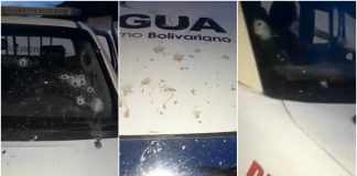 Delincuentes emboscaron un vehículo de la Policía de Aragua
